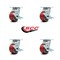 Service Caster Tool Box Caster Wheel Set 4'' Red Poly on Cast Iron Swivel Casters, 4PK TOOL-SCC-30CS420-PUB-RS-TLB-4 - alternate 3